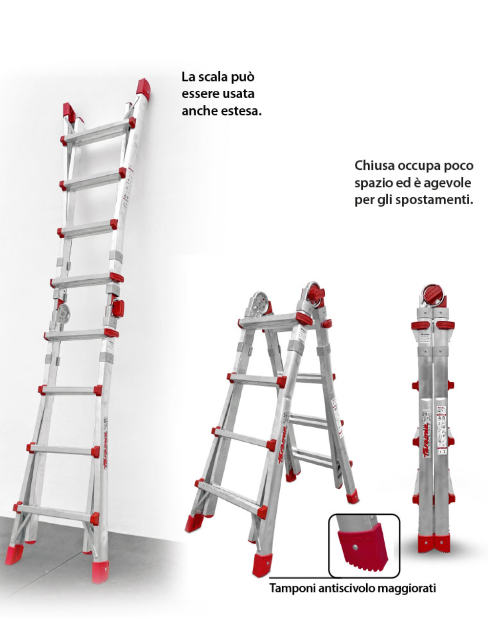 Scala telescopica professionale in alluminio