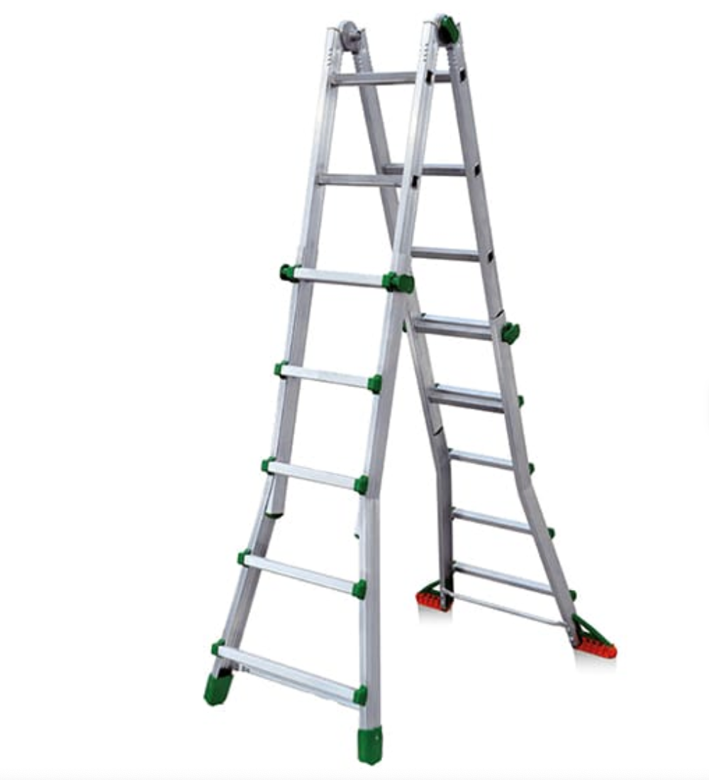 Scala lunga 5.12 m - 4 x 5 pioli - Asta allungabile