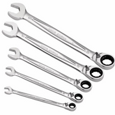 Serie 5 chiavi combinate a cricchetto